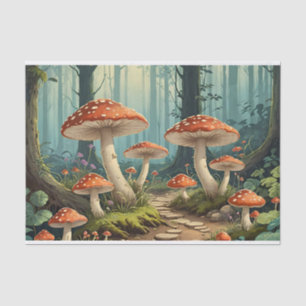 Papel De Seda Bosque de Hongos Encantados