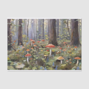 Papel De Seda Bosque de Hongos Encantados