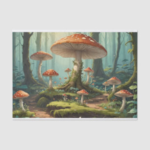 Papel De Seda Bosque de Hongos Encantados