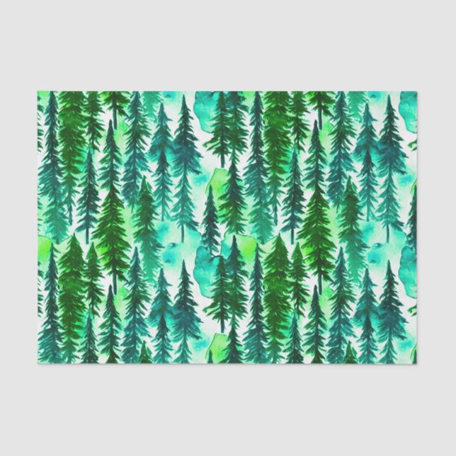 Papel De Seda Bosque de pinos de montaña (Anverso)