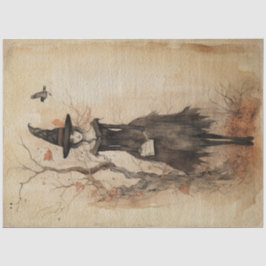 Papel De Seda Bosque de primavera de la tierra de los hados Bruj