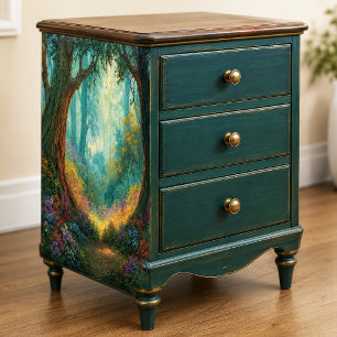 Papel De Seda Bosque Desvaído Azul Teal Descollado Corteza Enmar