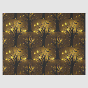 Papel De Seda Bosque Embrujado Resplandeciente Bokeh - Árboles N