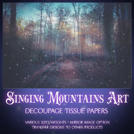 Papel De Seda Bosque etéreo misterioso