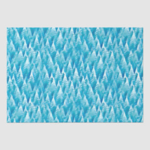 Papel De Seda Bosque fractal azul