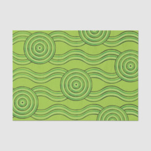 Papel De Seda Bosque tropical de arte aborigen