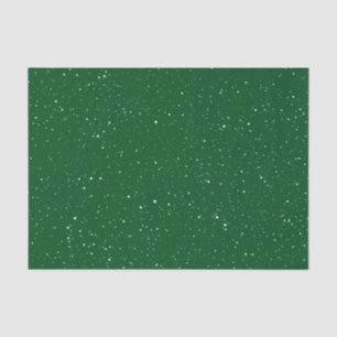 Papel De Seda Bosque verde navidad con nieve blanca