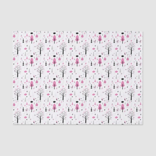 Papel De Seda Bosque Woodland Bear Bee Sweet Honey (Anverso)