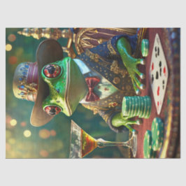 Papel De Seda Boss Frog, Rana jugando Cartas