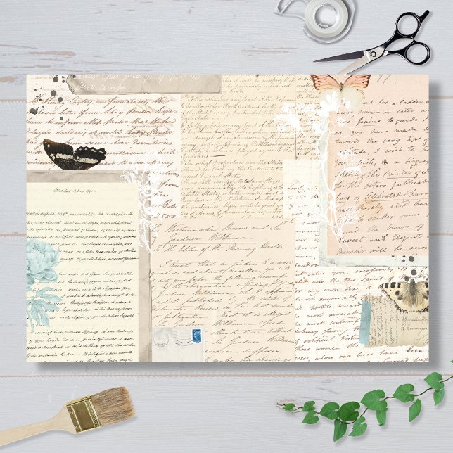 Papel De Seda Botanical Vintage Letters (Subido por el creador)