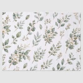Papel de seda botánico elegante de eucalipto