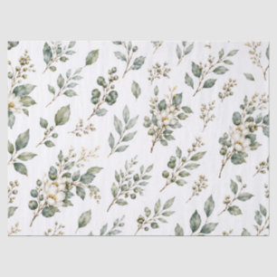 Papel de seda botánico elegante de eucalipto