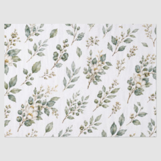 Papel de seda botánico elegante de eucalipto
