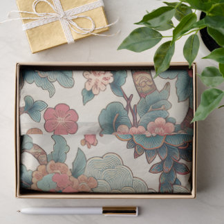 Papel De Seda Botánico elegante inspirado en Asia