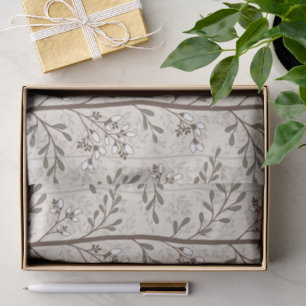 Papel De Seda Botánico floral delicado