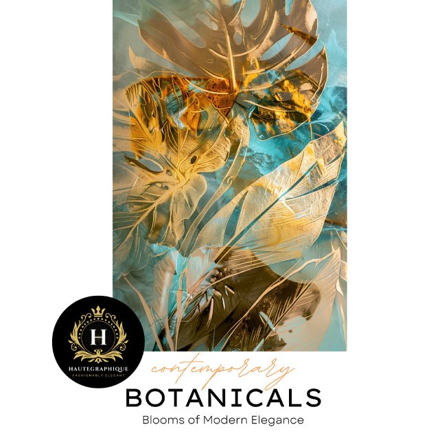 Papel De Seda Botánico Hoja Dorada Elegante (Subido por el creador)