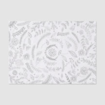 Botánico Plata y Blanco Glam Floral Elegante