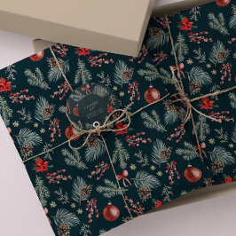 Papel De Seda Botánicos de Invierno Lazo Coquette | Navidad