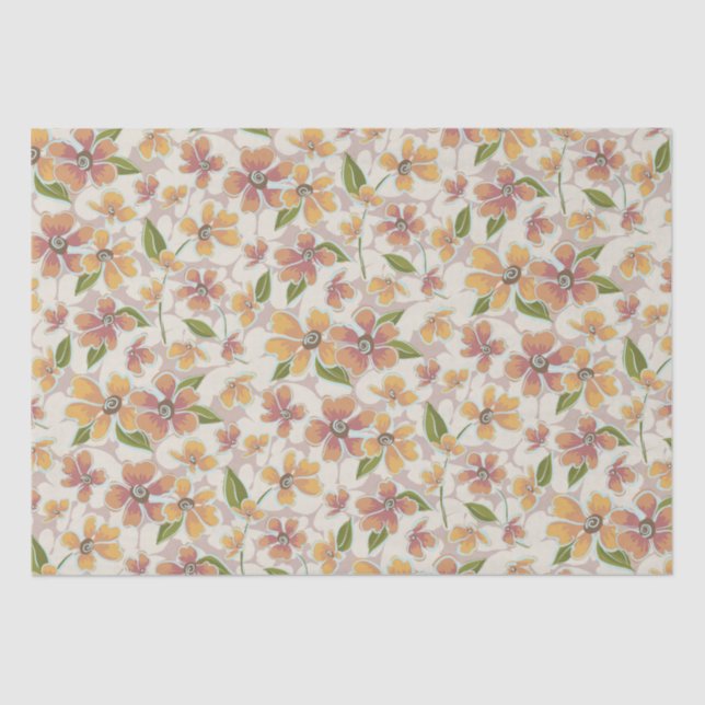 Papel De Seda Botánicos Retro Tropical (Anverso)