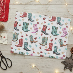 Papel De Seda Botas de Cowboy occidentales
