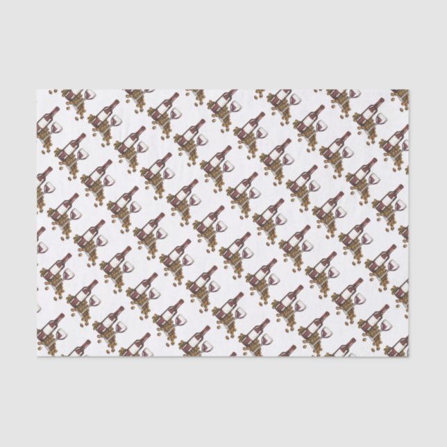 Papel De Seda Botella de vidrio de invierno Patrón de impresión  (Anverso)