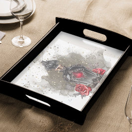 Papel De Seda Botella gótica perfume victoriana de moda con Rosa