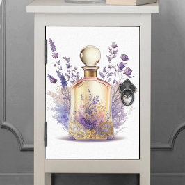 Papel De Seda Botella Perfume y pulverización de flores de lavan