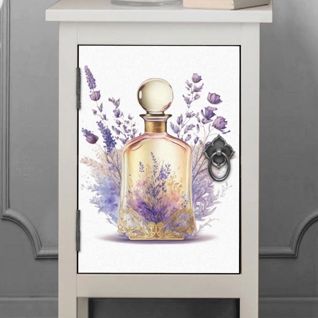 Papel De Seda Botella Perfume y pulverización de flores de lavan (Subido por el creador)