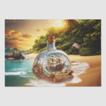 Botella única y asombrosa con barco