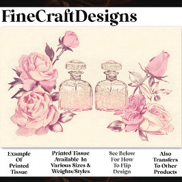 Papel De Seda Botellas de perfume rosado y Rosas AE1 Descarga