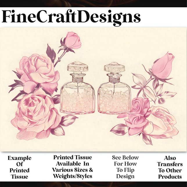 Papel De Seda Botellas de perfume rosado y Rosas AE1 Descarga (Subido por el creador)