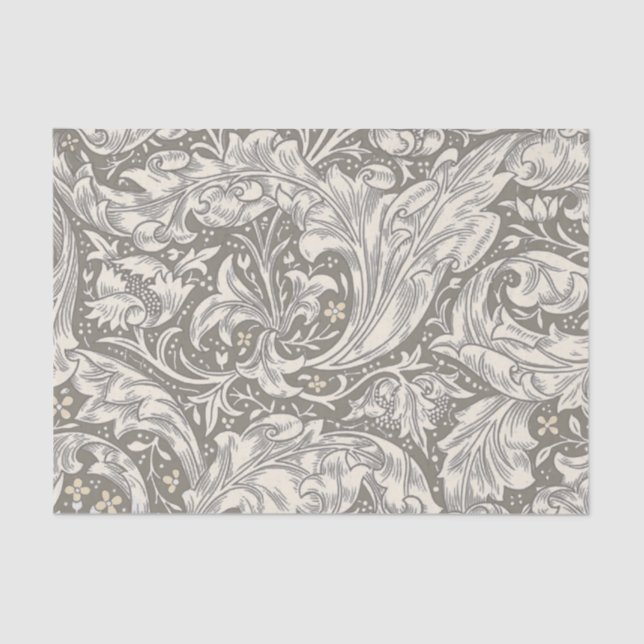 Papel De Seda Botón de soltero de damasco antiguo de William Mor (Anverso)
