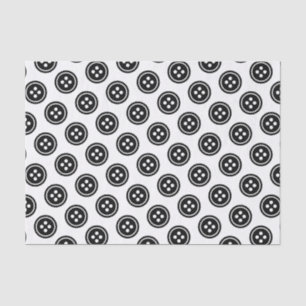 Papel De Seda Botón negro