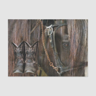Papel De Seda Bots De Caballo Y Vaquero De Estilo Occidental