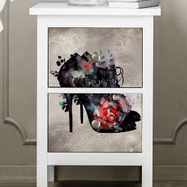 Papel De Seda Boudoir | Viejo Roses Rojos Roses Roses Altos Boot