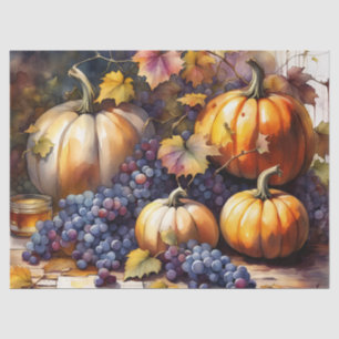 Papel De Seda Bounty de otoño, calabazas, miel de uva