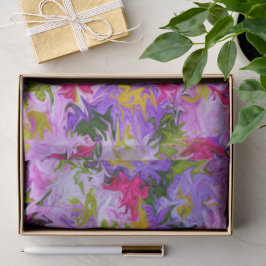 Papel De Seda Bouquet de colores Floral Abstract Art Design