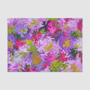 Papel De Seda Bouquet de colores Floral Abstract Art Design