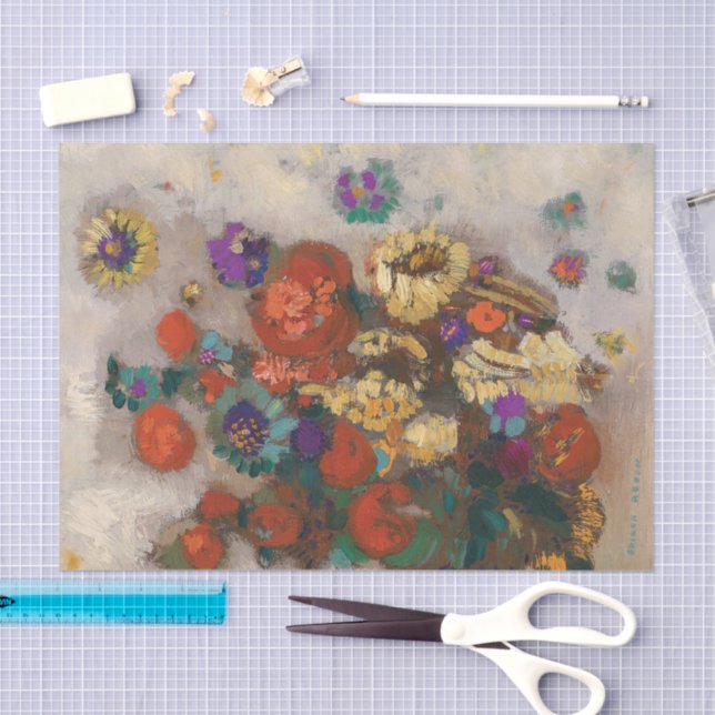 Papel De Seda Bouquet de Fleurs | Odilon Redon (Artesanía)