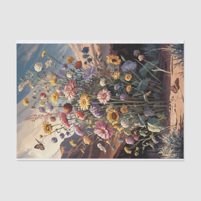 Papel De Seda Bouquet de Flor Silvestre del Desierto, Cañón del  (Anverso)