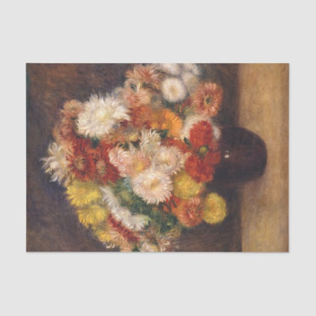 Papel De Seda Bouquet de los crisantemos Renoir (Anverso)