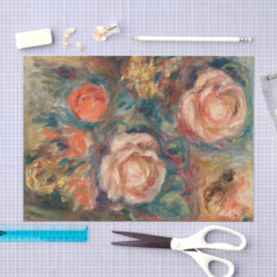 Papel De Seda Bouquet de Rosas   Renoir