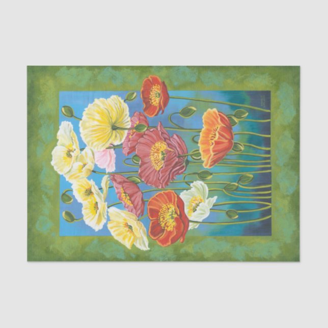 Papel De Seda Bouquet en la frontera I (Anverso)