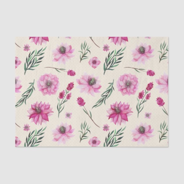 Papel De Seda Bouquet rosa (Anverso)