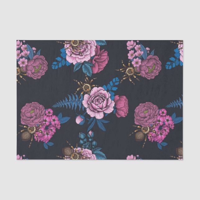 Papel De Seda Bouquets y tarántula 2 (Anverso)