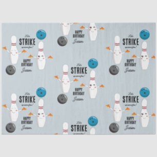Papel De Seda Bowling Pizza Strike Algunos Divertidos Niños Cump