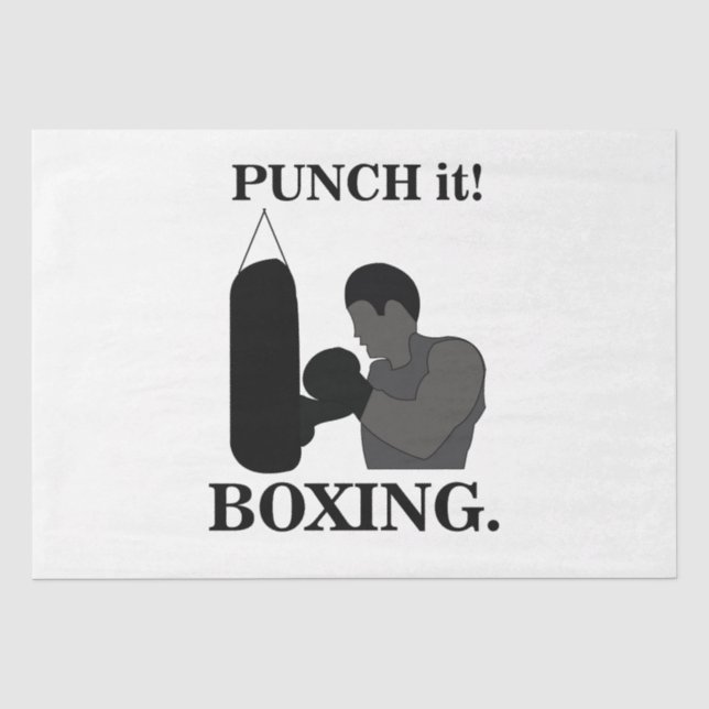 Papel De Seda Boxeo Deporte Golpea Boxeo (Anverso)