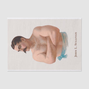 Papel De Seda Boxer de cosecha original (no IA) John L. Sullivan