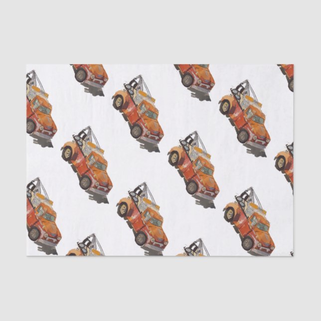 Papel De Seda Boys birthday party with wrecker (Anverso)