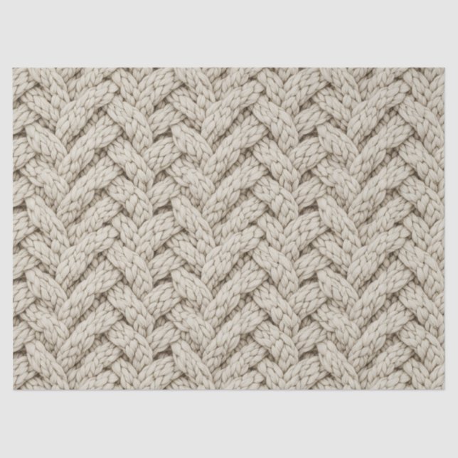 Papel De Seda Braided Thread Knit Texture – Warm Beige (2) (Anverso)